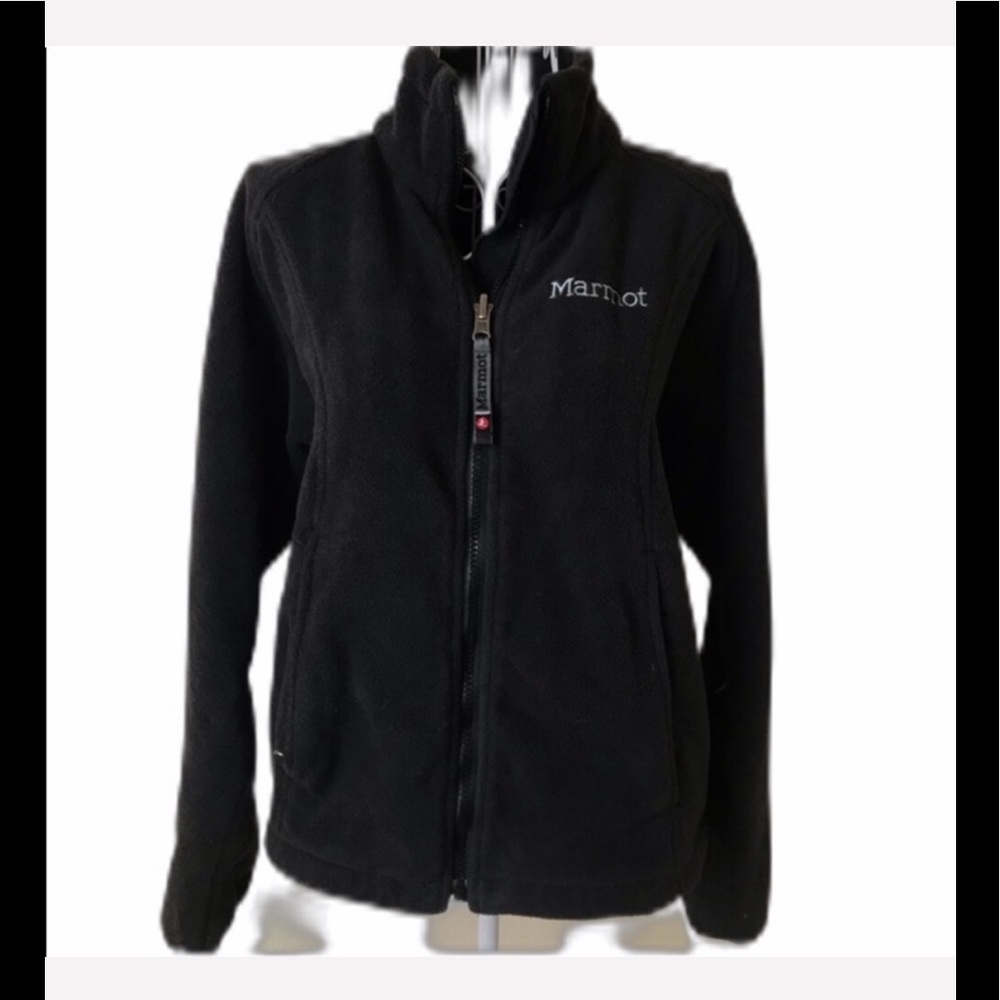 Marmot Black Fleece Womens Zipup jacket size S/P
